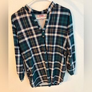 Feathers Maternity Plaid Shirt